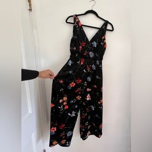 Floral Velvet Jumpsuit